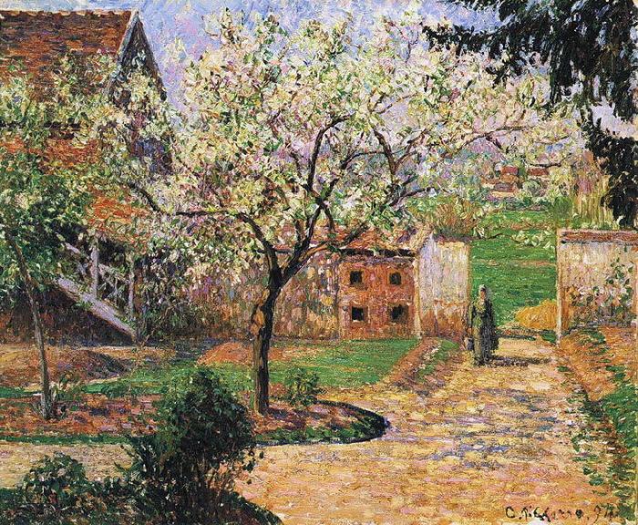 Camille Pissarro Flowering Plum Tree Eragny oil painting image